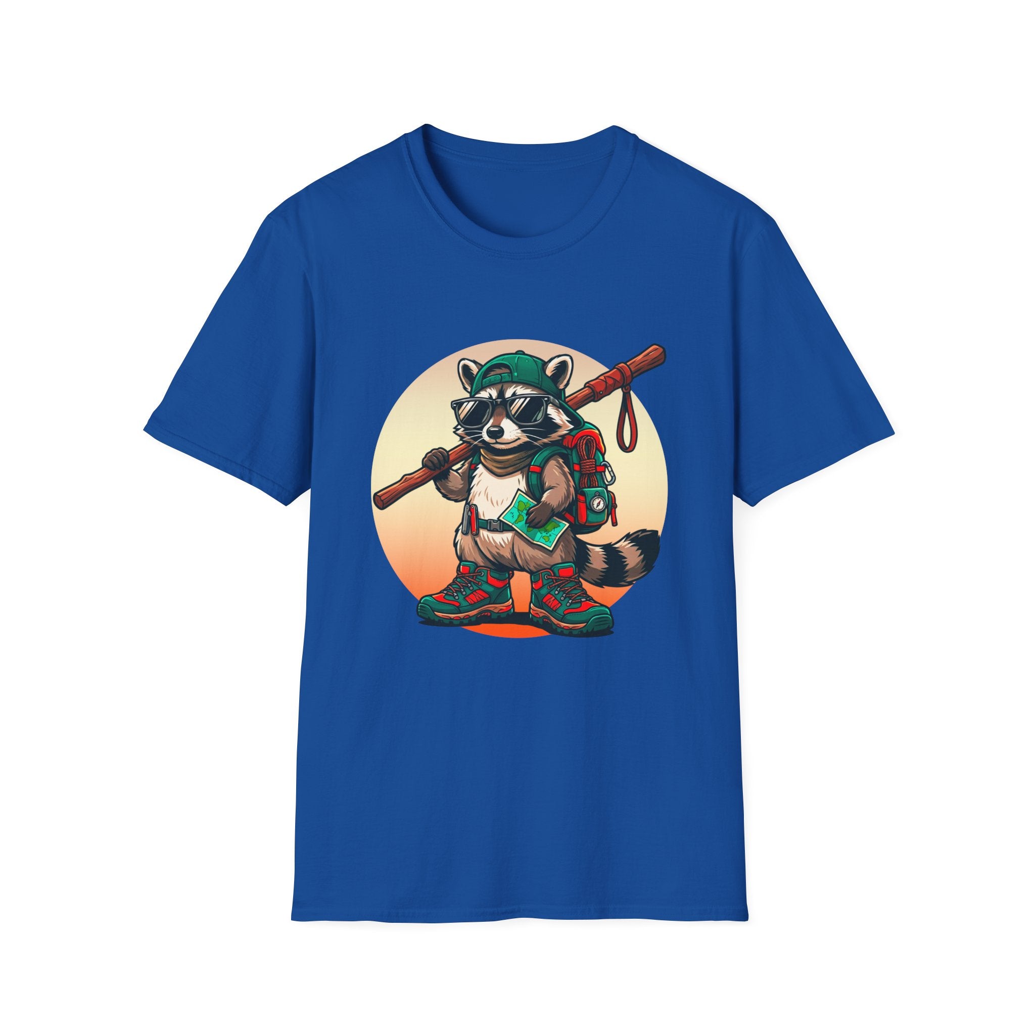 Adventure Raccoon Hiker T-Shirt