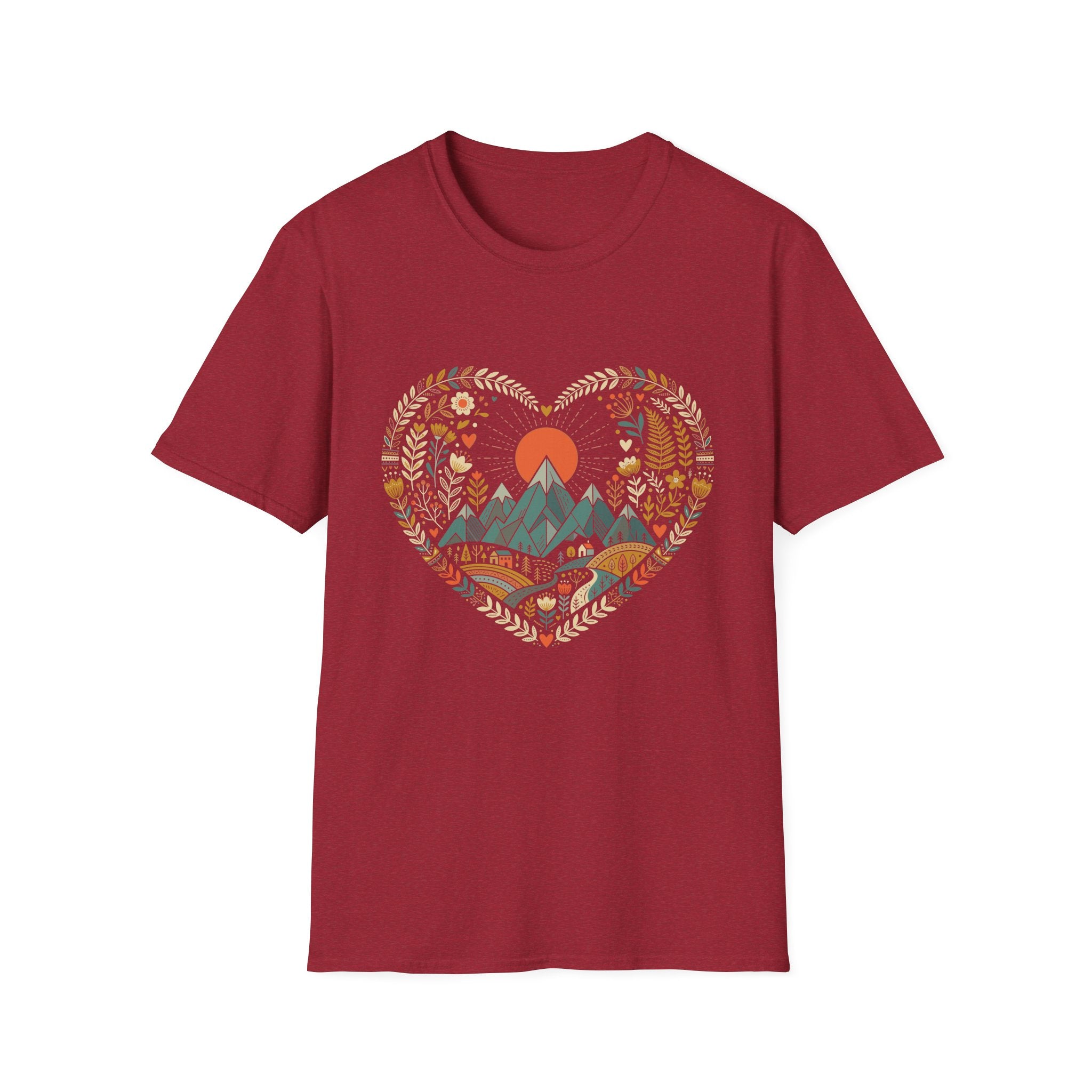 Folk Art  Nature Heart T-Shirt