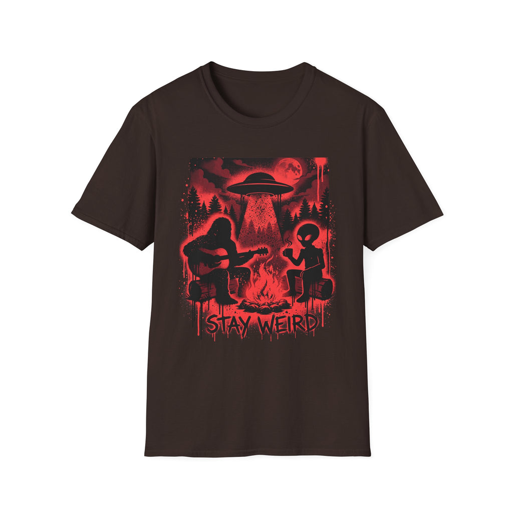 Stay Weird Bigfoot Camp Tee