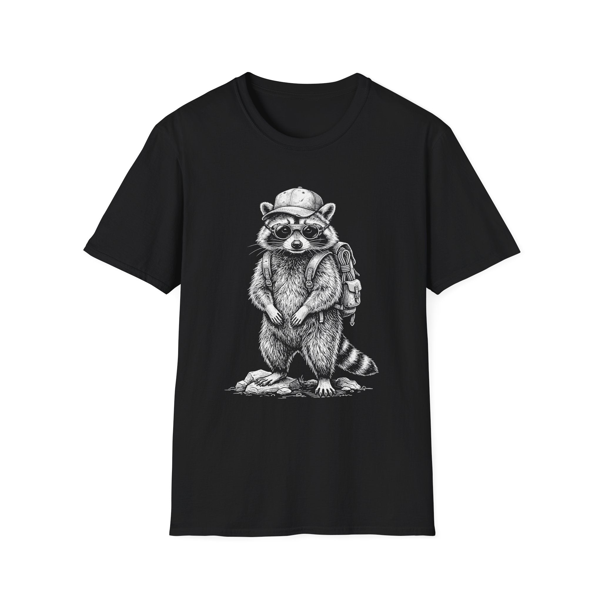 Adventurous Raccoon Explorer T-Shirt