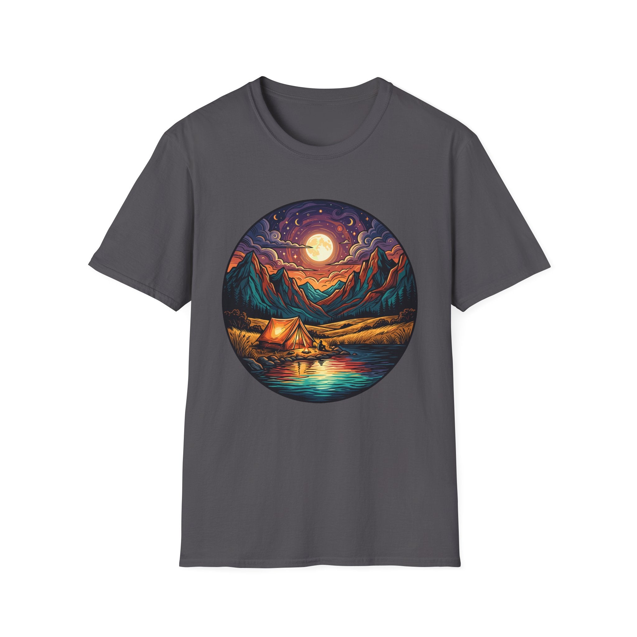 Stunning Full Moon Camping T-Shirt