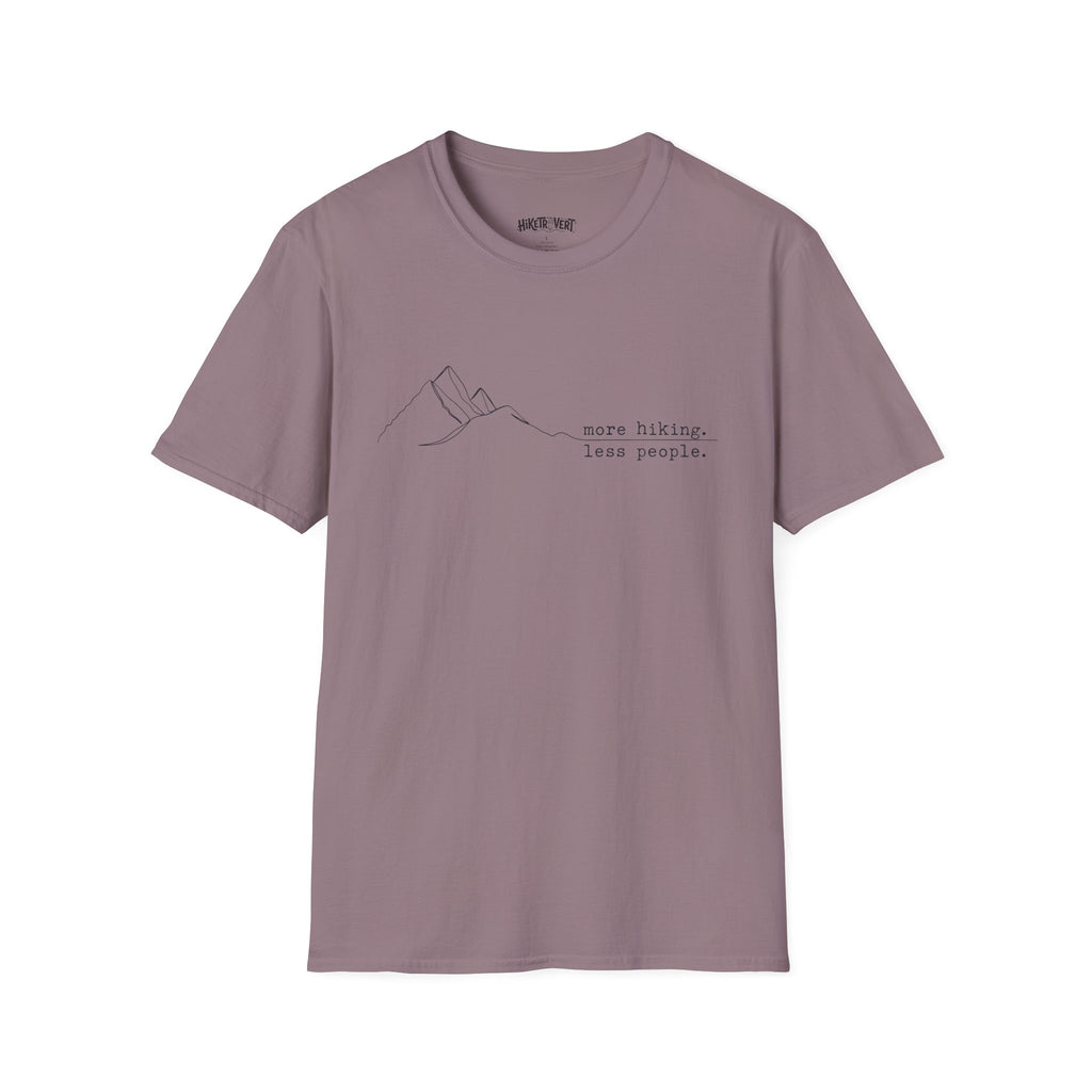 More Hiking Less People Mountain T-Shirt