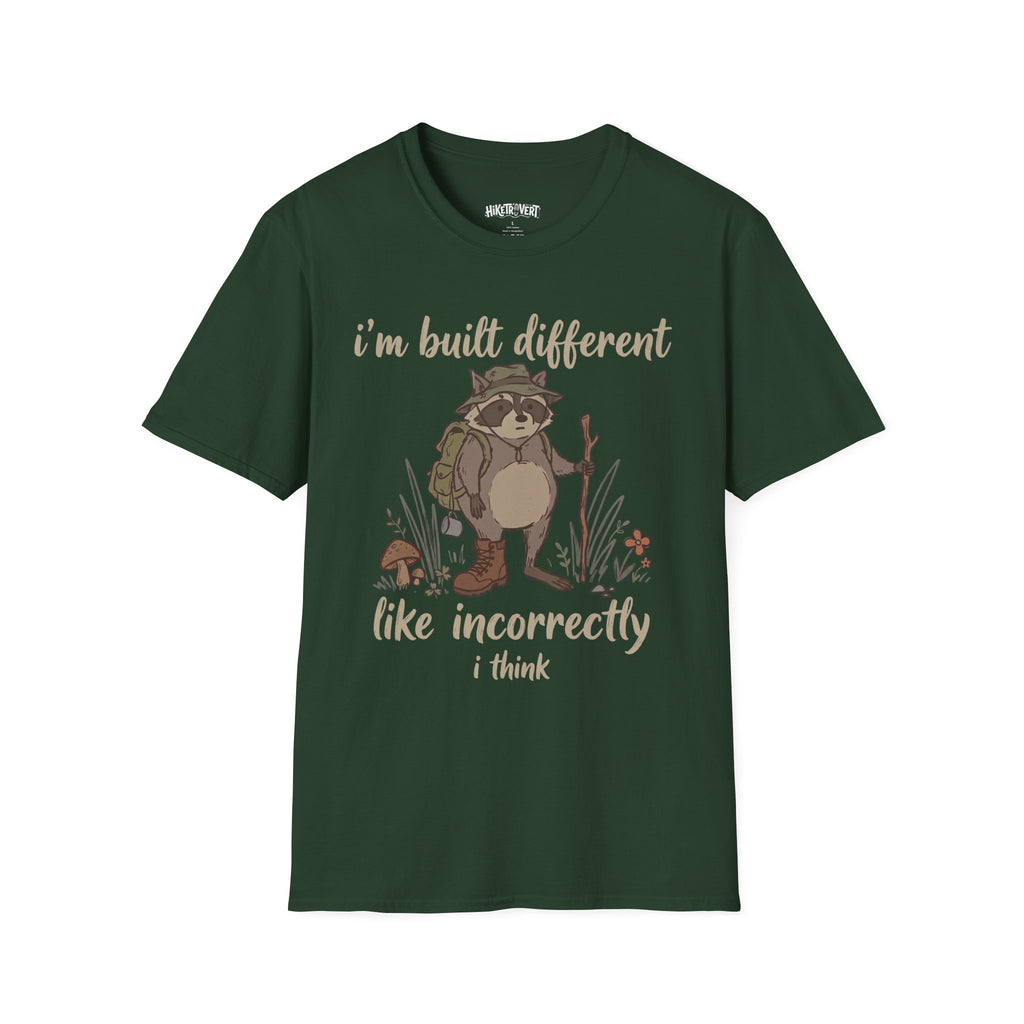 Built Different Raccoon Tee