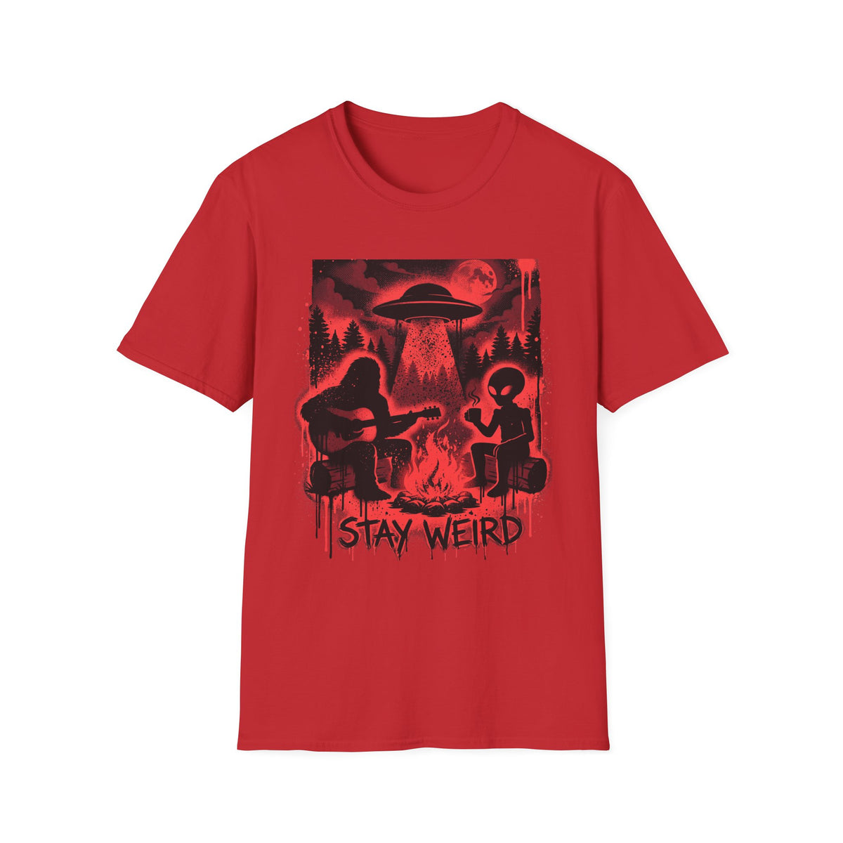 Stay Weird Bigfoot Camp Tee