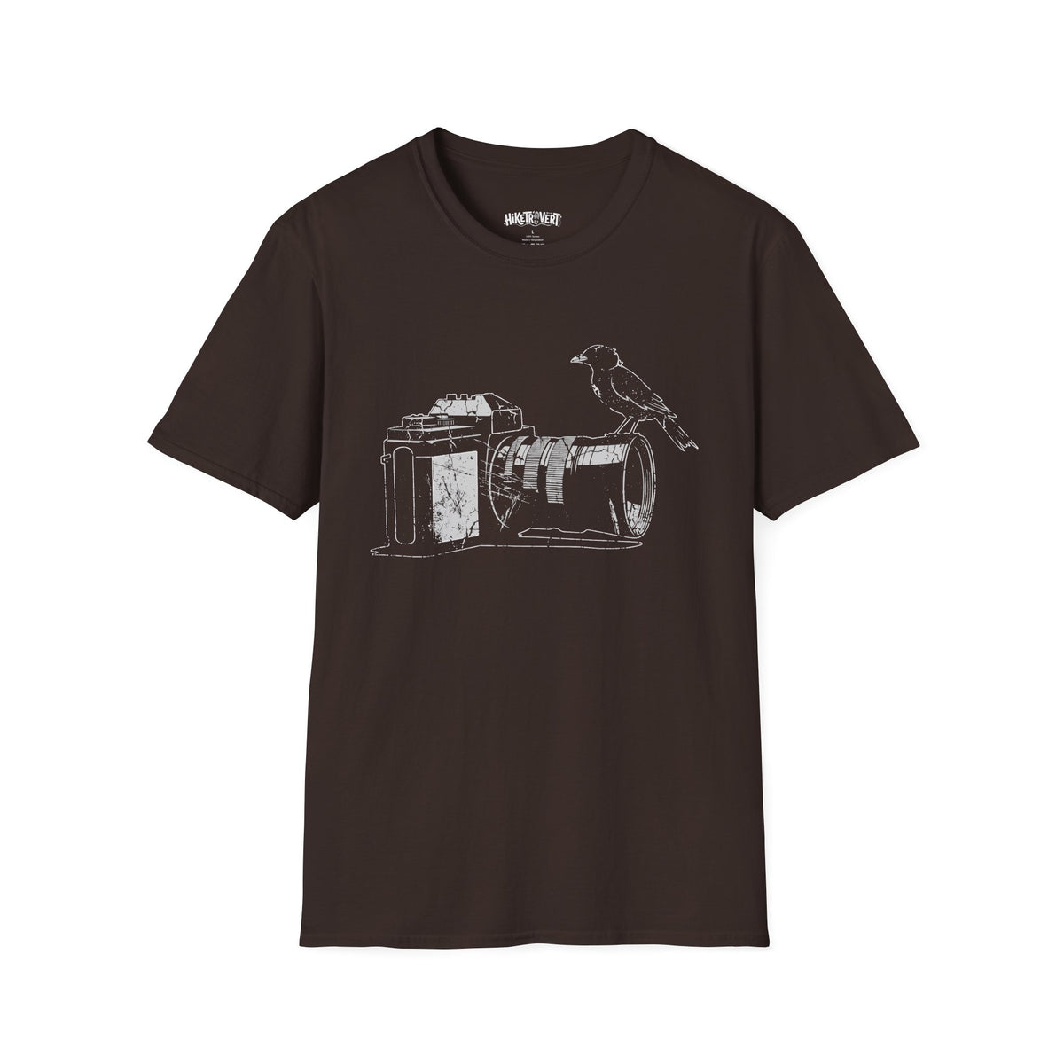 Vintage Camera and Crow Graphic T-Shirt