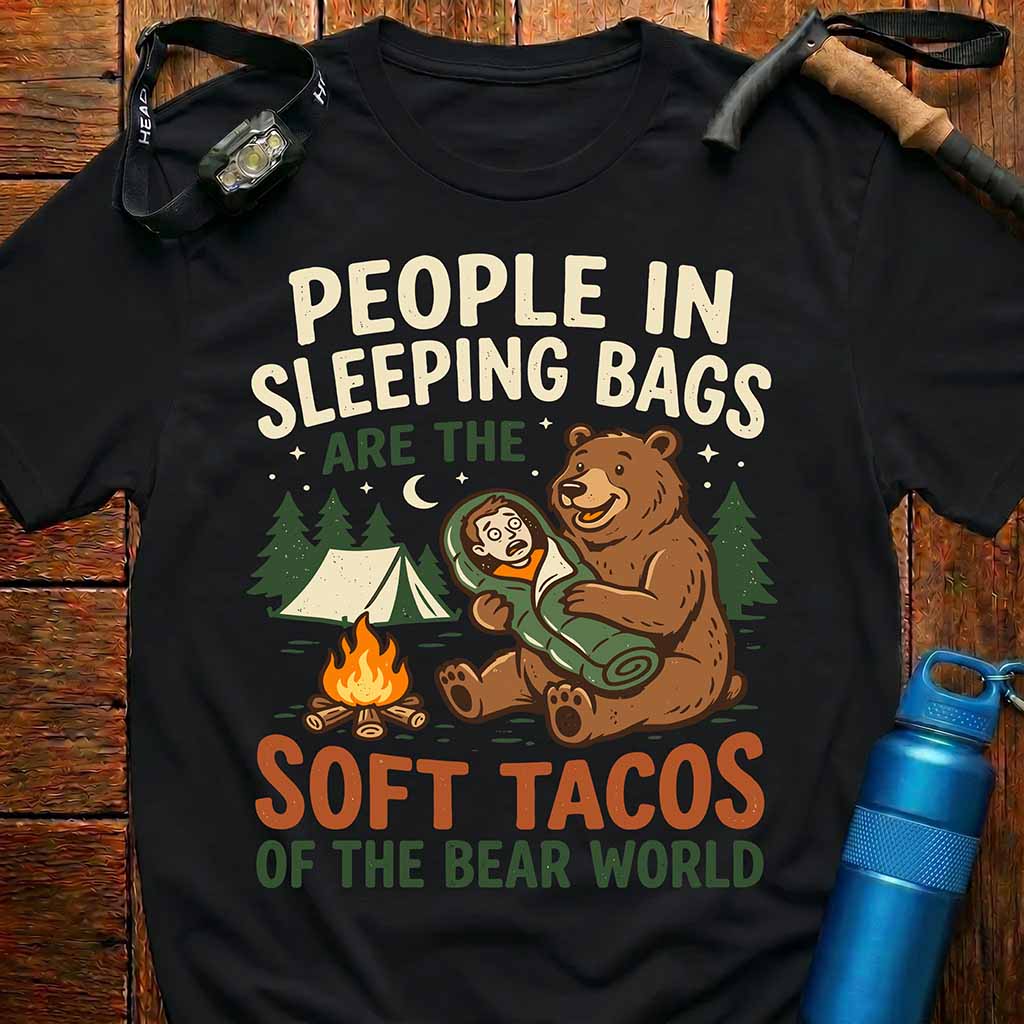 Funny Bear Camping T-Shirt