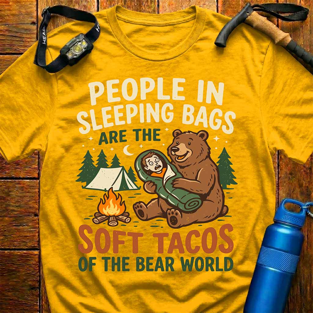Funny Bear Camping T-Shirt