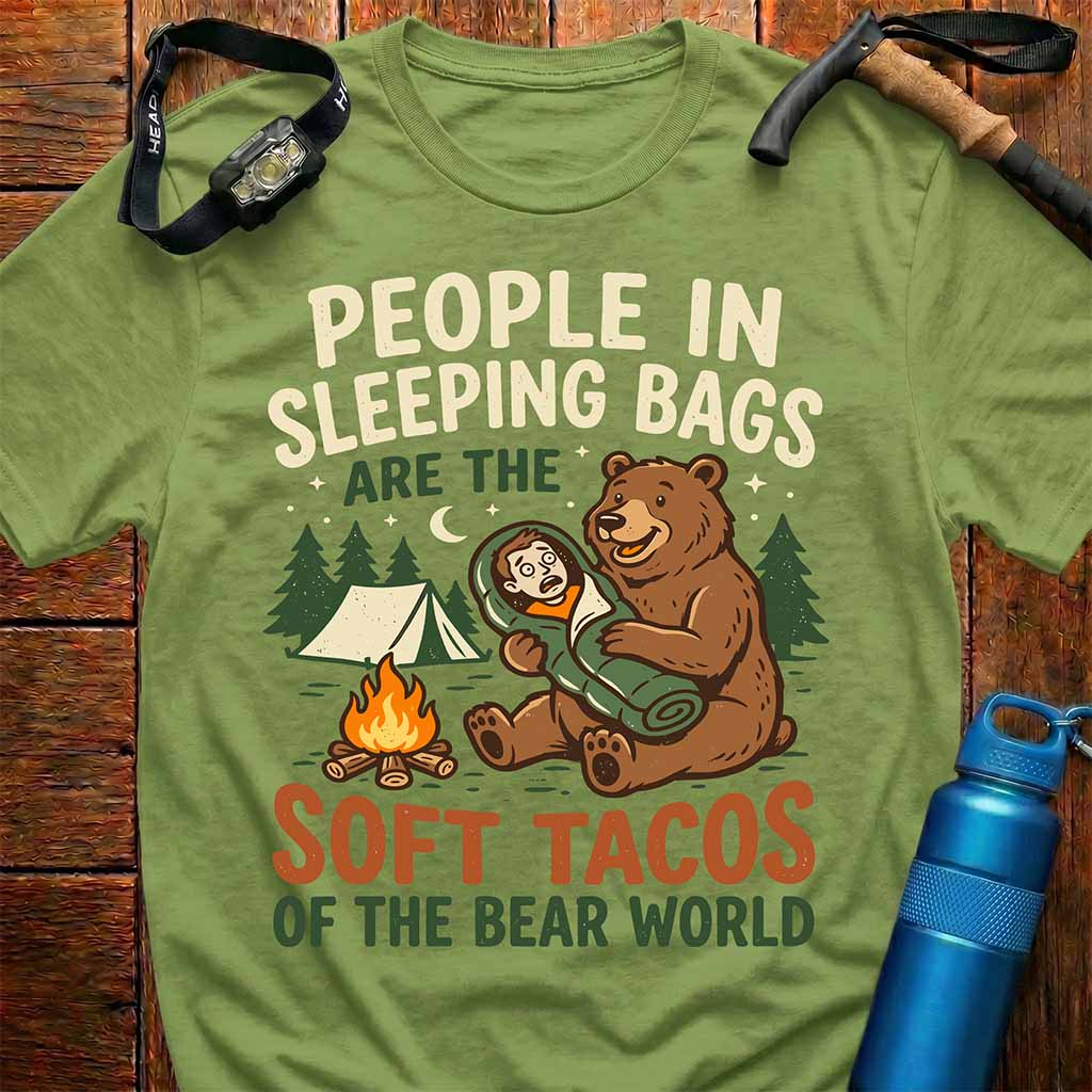 Funny Bear Camping T-Shirt