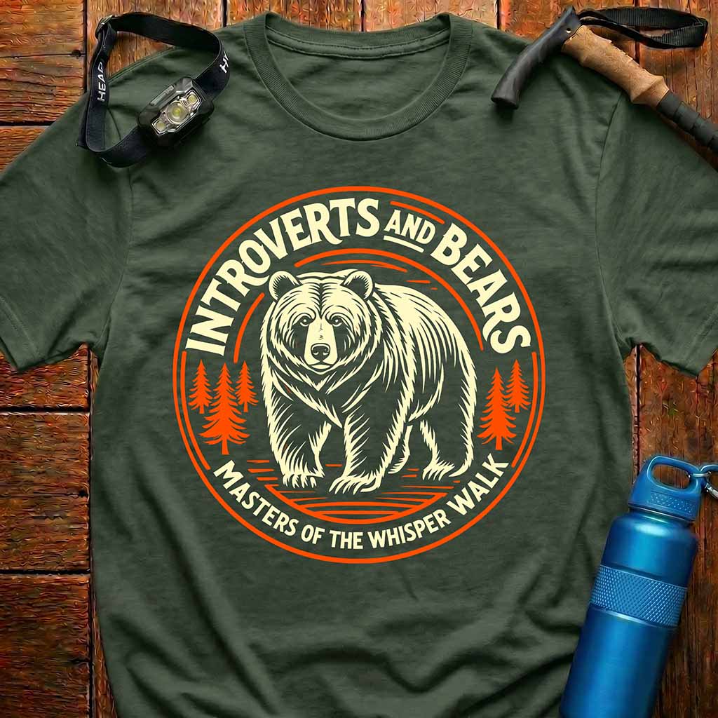 Introverts and Bears Whisper Walk T-Shirt