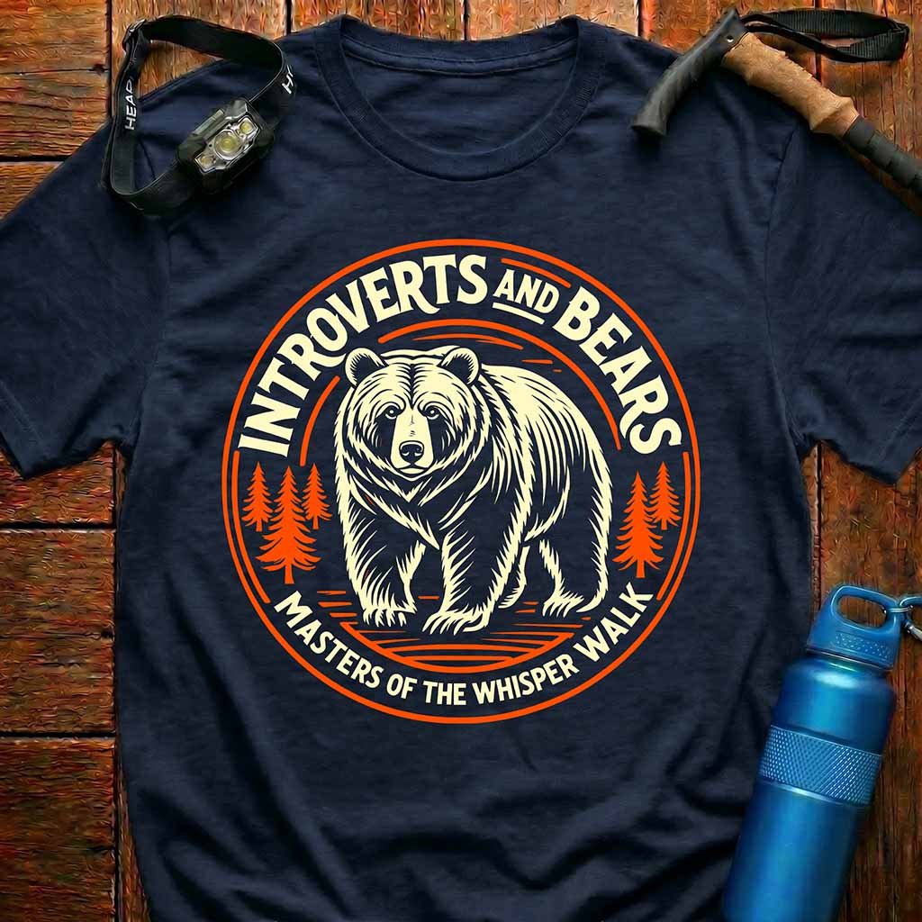 Introverts and Bears Whisper Walk T-Shirt