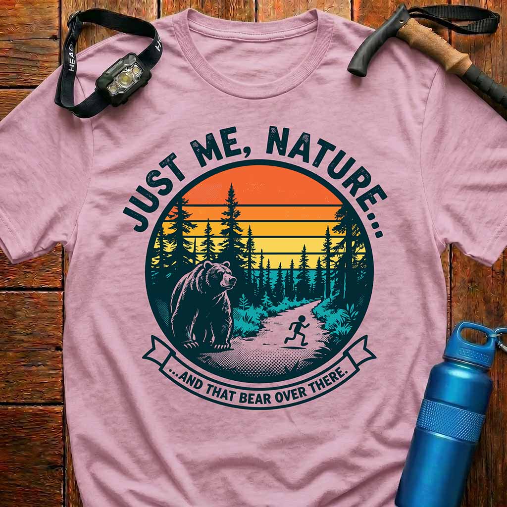 Funny Retro Bear Hiking T-Shirt