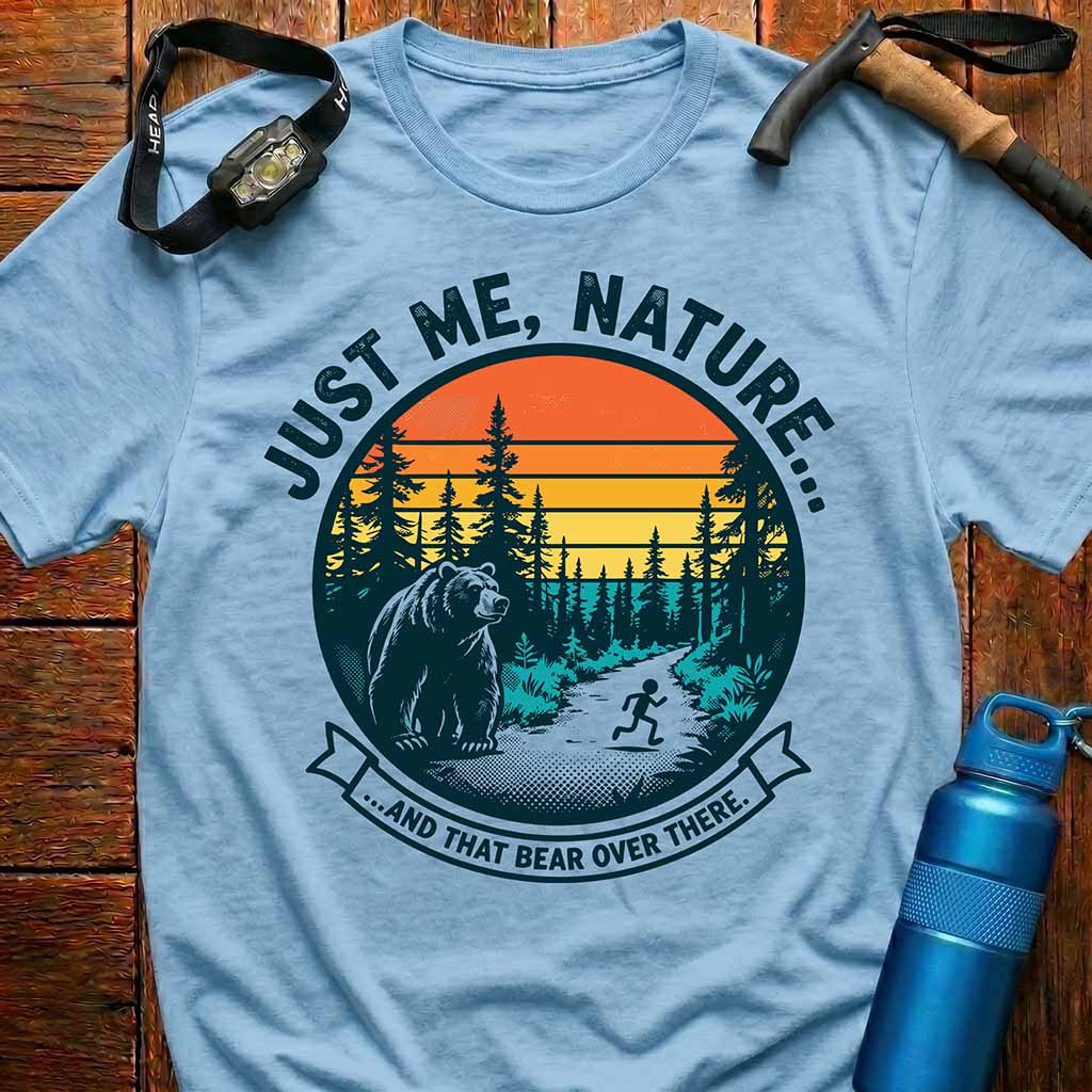 Funny Retro Bear Hiking T-Shirt