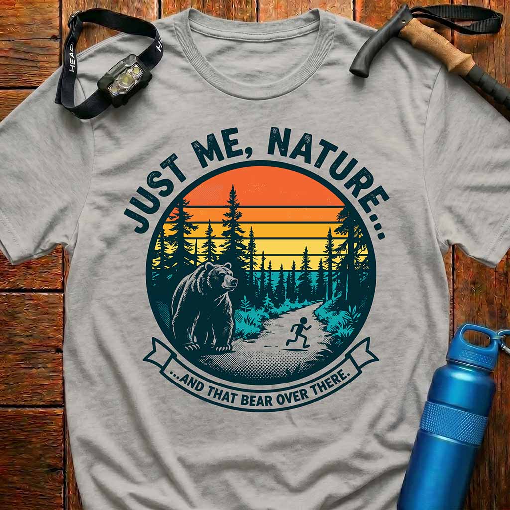 Funny Retro Bear Hiking T-Shirt
