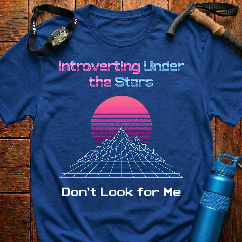 Introverting Under the Stars Vaporwave T-Shirt