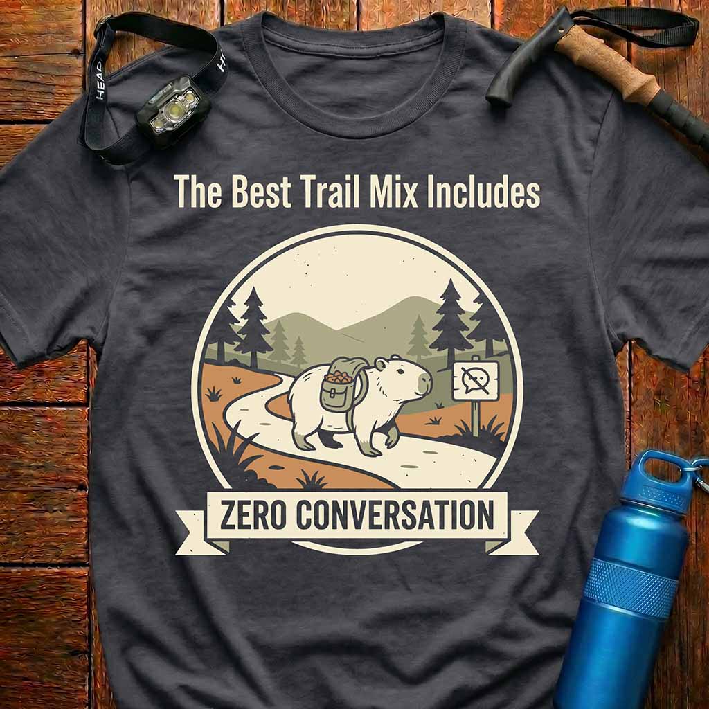 Funny Capybara Hiking T-Shirt