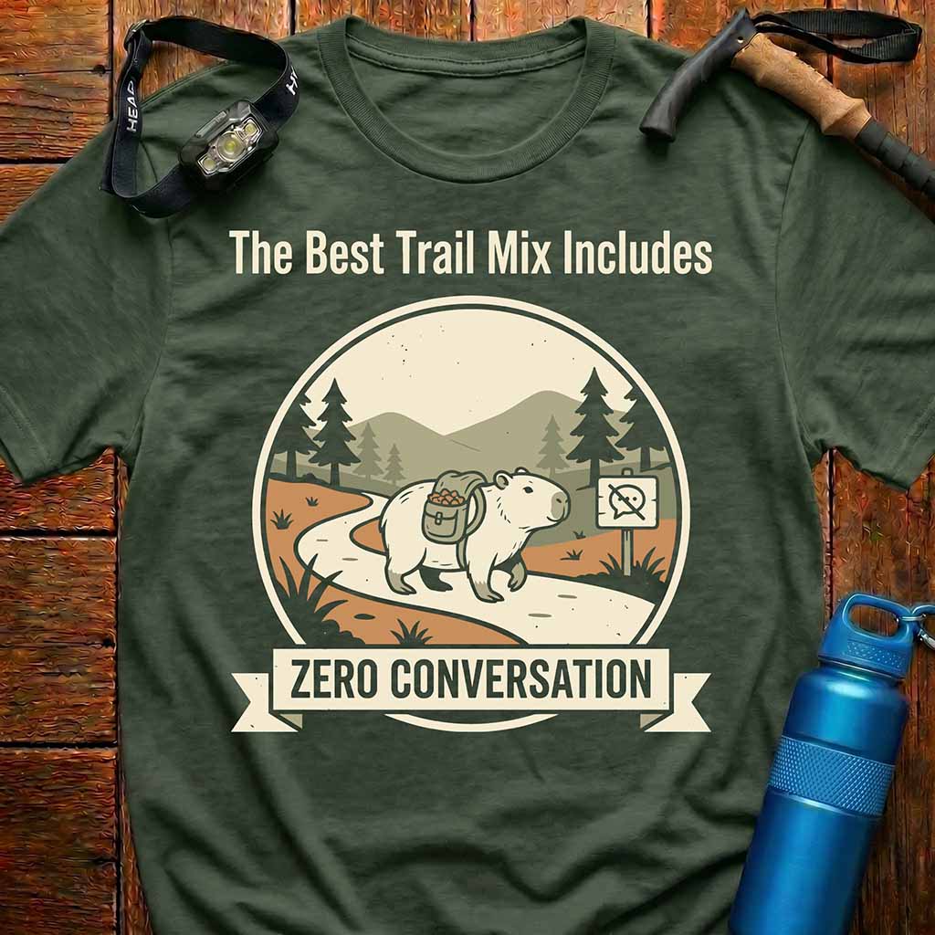 Funny Capybara Hiking T-Shirt