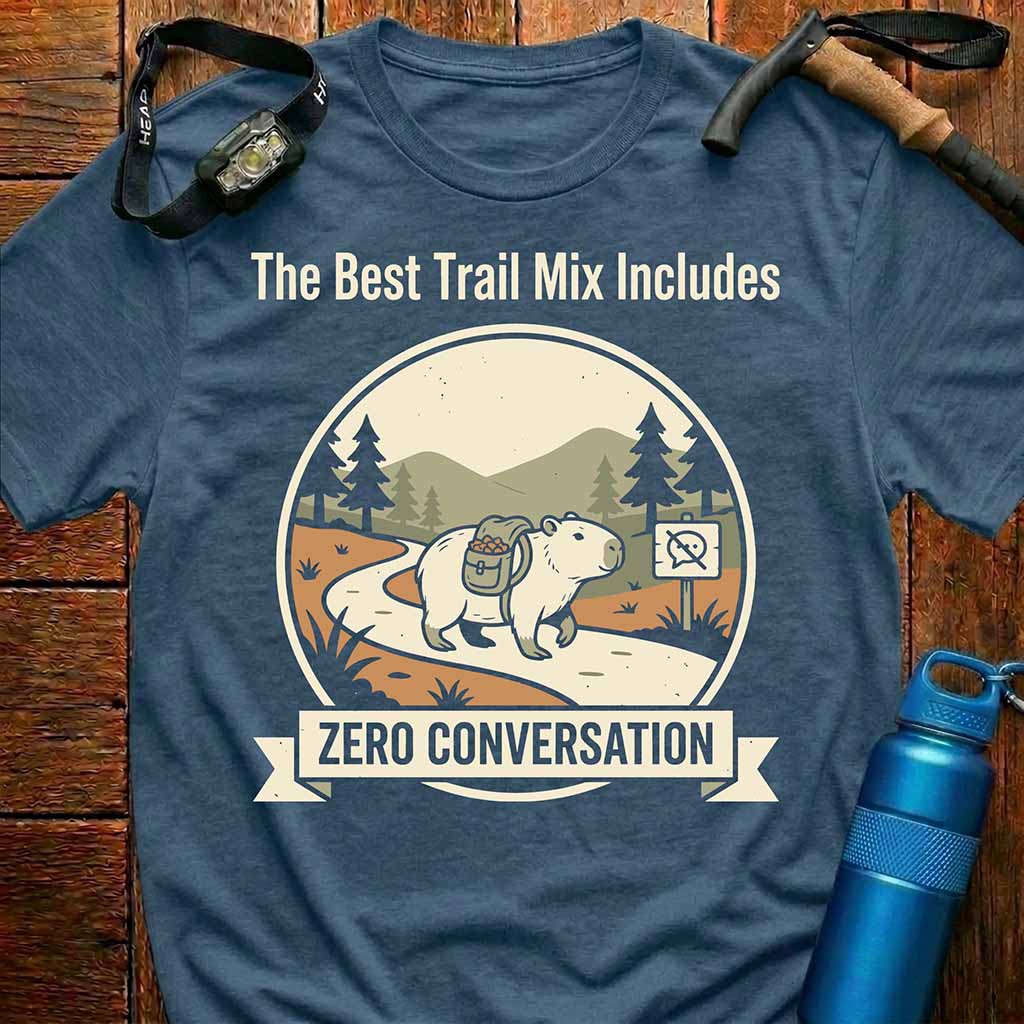 Funny Capybara Hiking T-Shirt