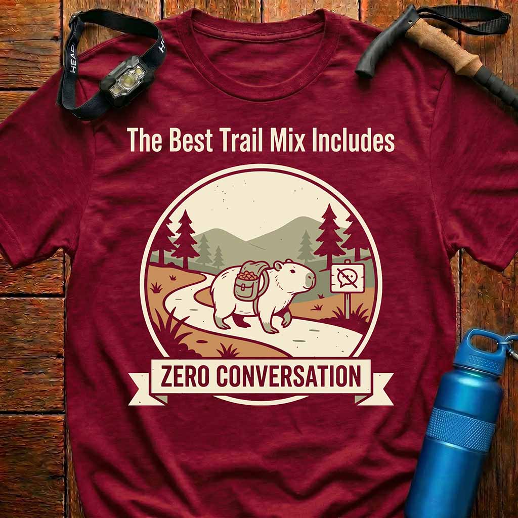 Funny Capybara Hiking T-Shirt