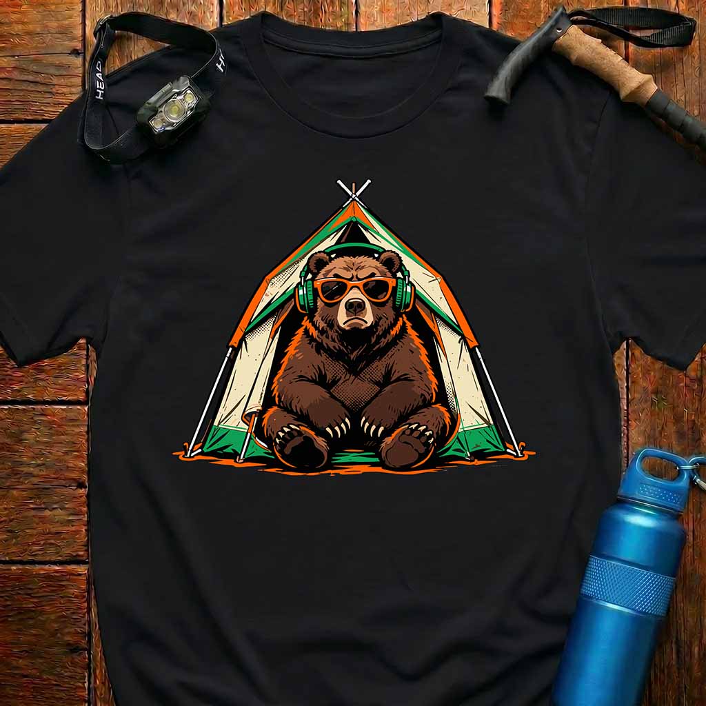 Grumpy Introvert Camping Bear T-Shirt
