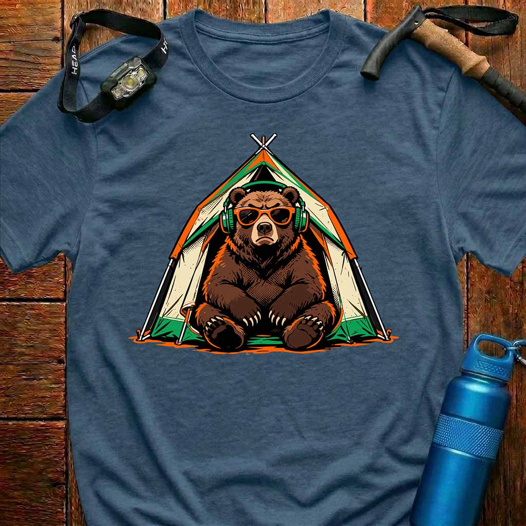 Grumpy Introvert Camping Bear T-Shirt