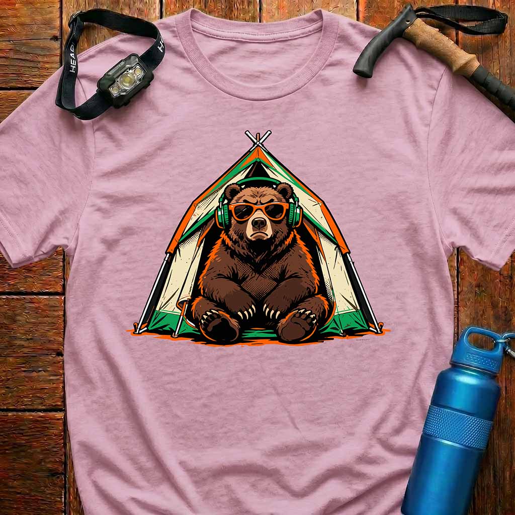 Grumpy Introvert Camping Bear T-Shirt