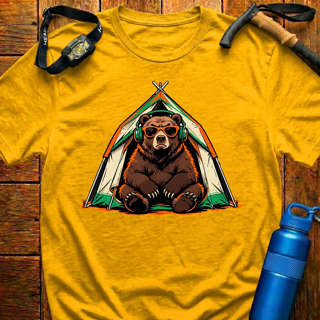 Grumpy Introvert Camping Bear T-Shirt