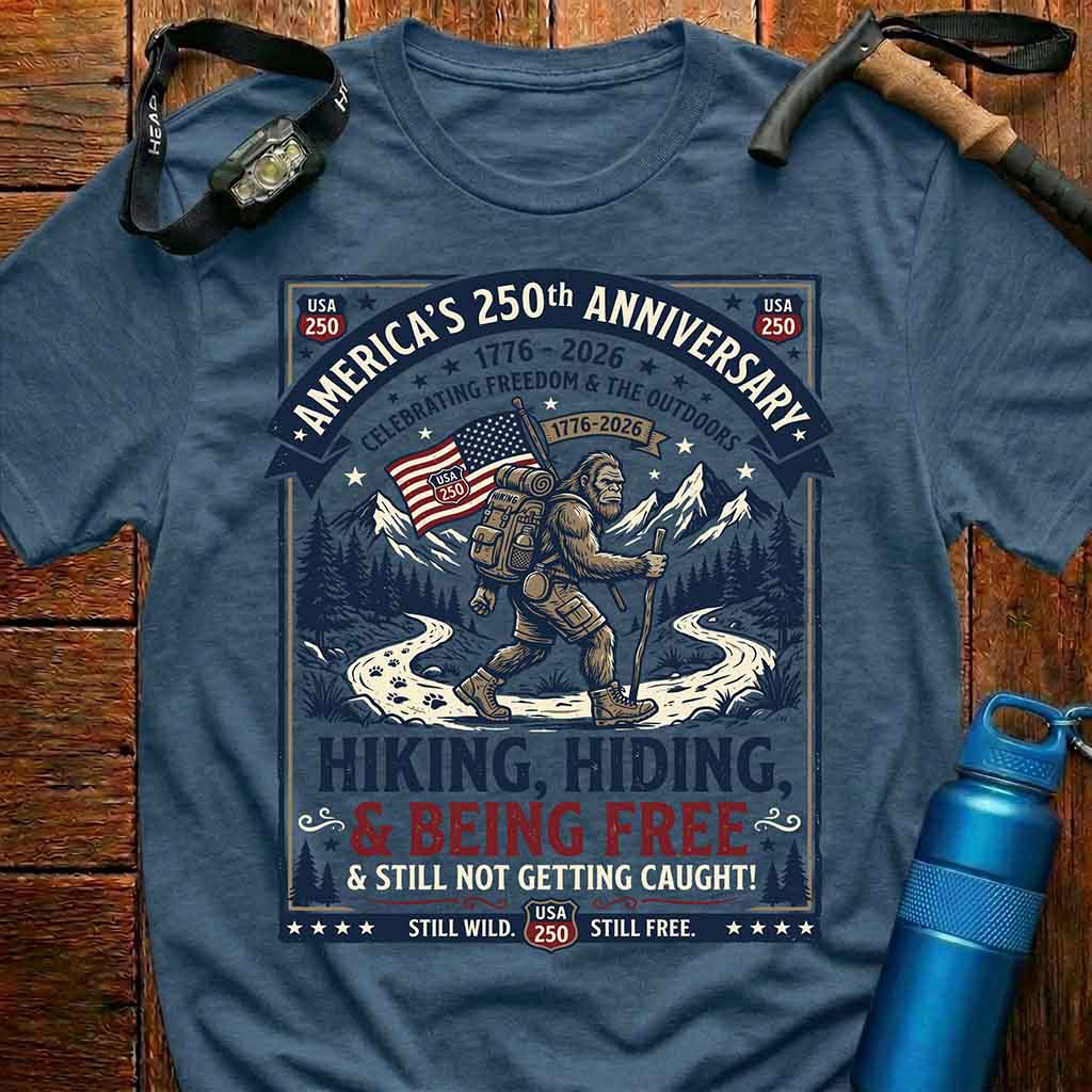 Bigfoot USA 250 Years Patriotic T-Shirt