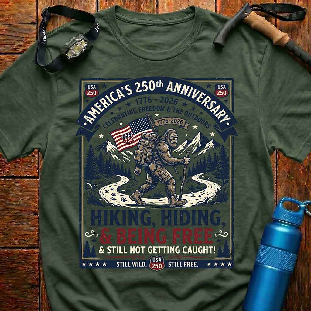 Bigfoot USA 250 Years Patriotic T-Shirt