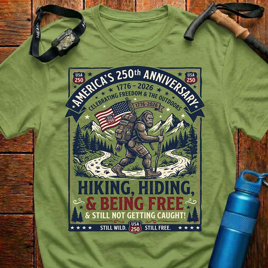 Bigfoot USA 250 Years Patriotic T-Shirt
