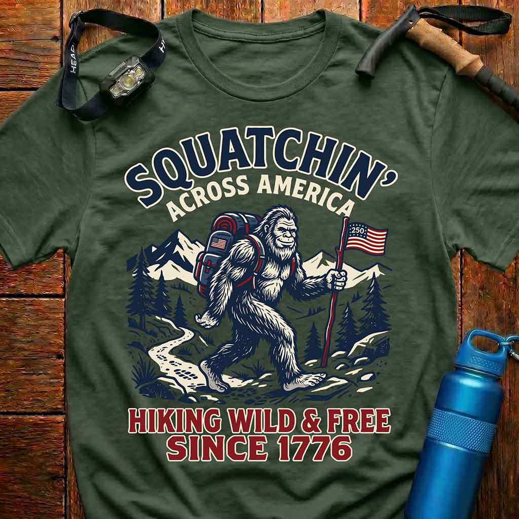 Patriotic Bigfoot USA 250 Years T-Shirt