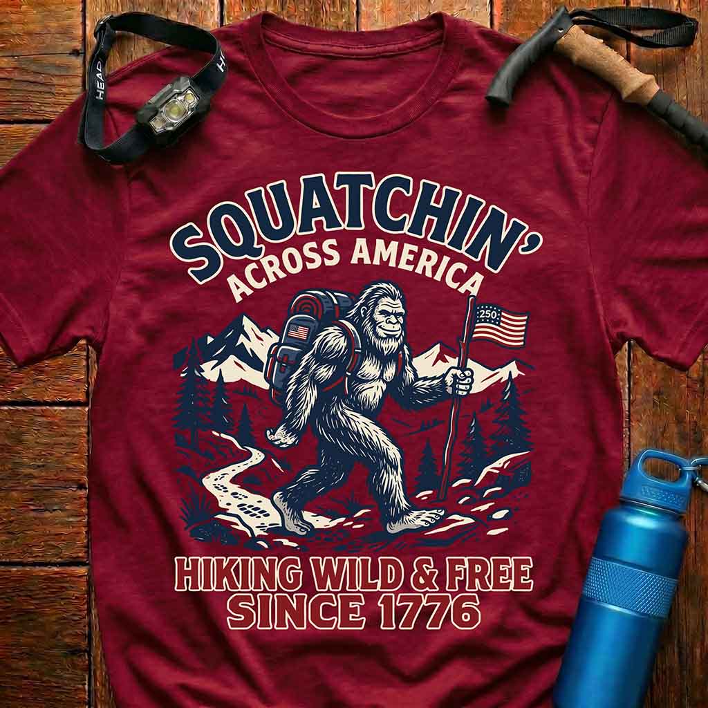 Patriotic Bigfoot USA 250 Years T-Shirt
