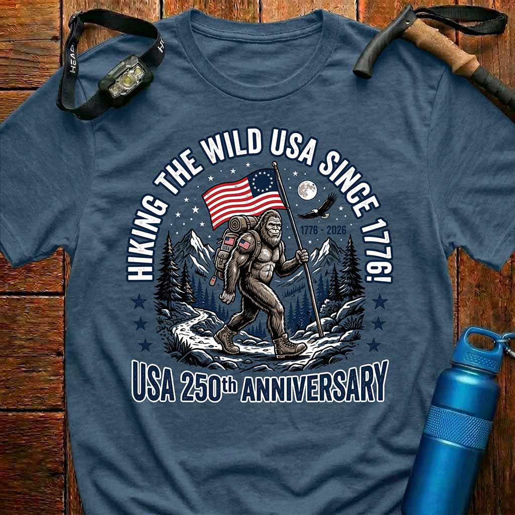 Patriotic Bigfoot 250 Years T-Shirt