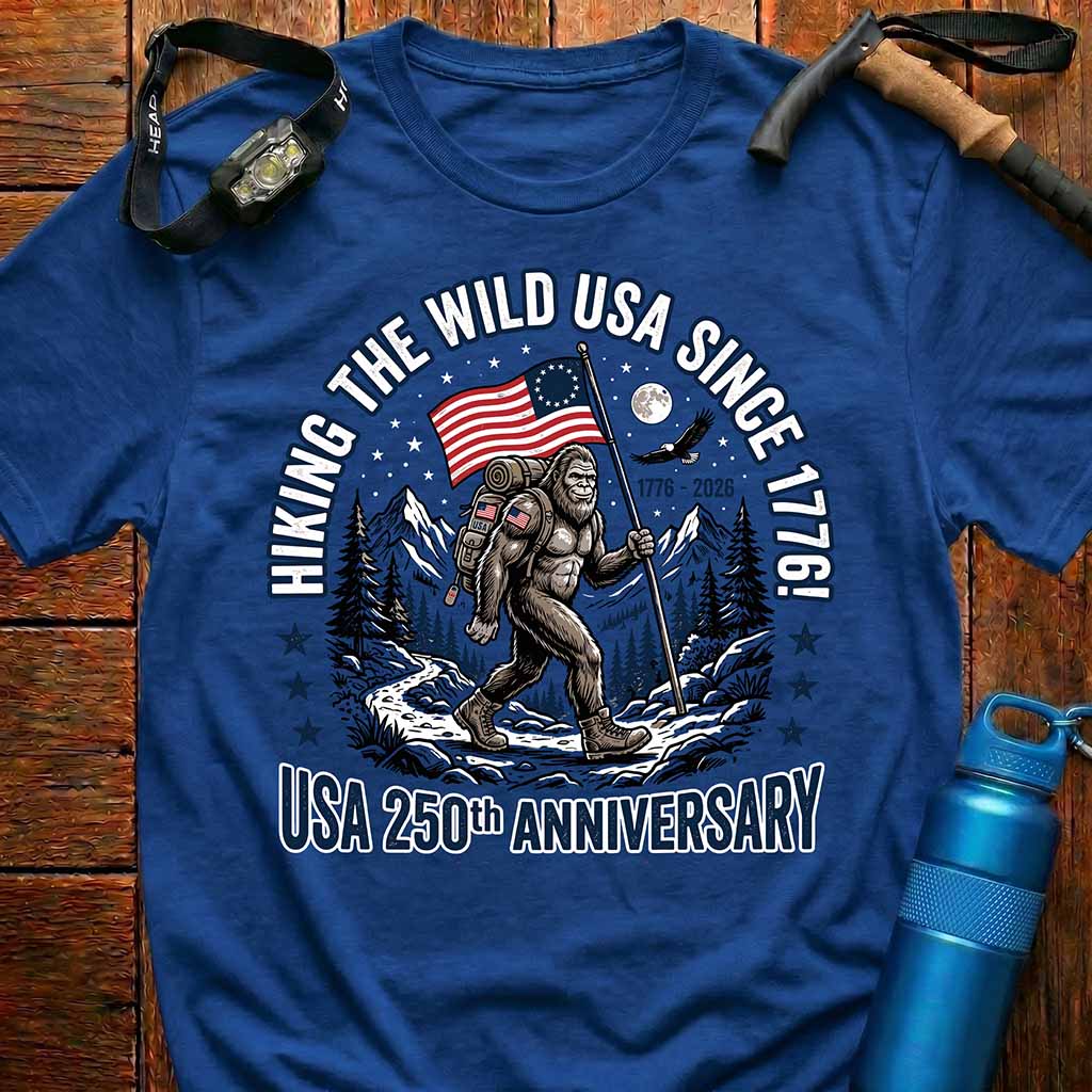 Patriotic Bigfoot 250 Years T-Shirt