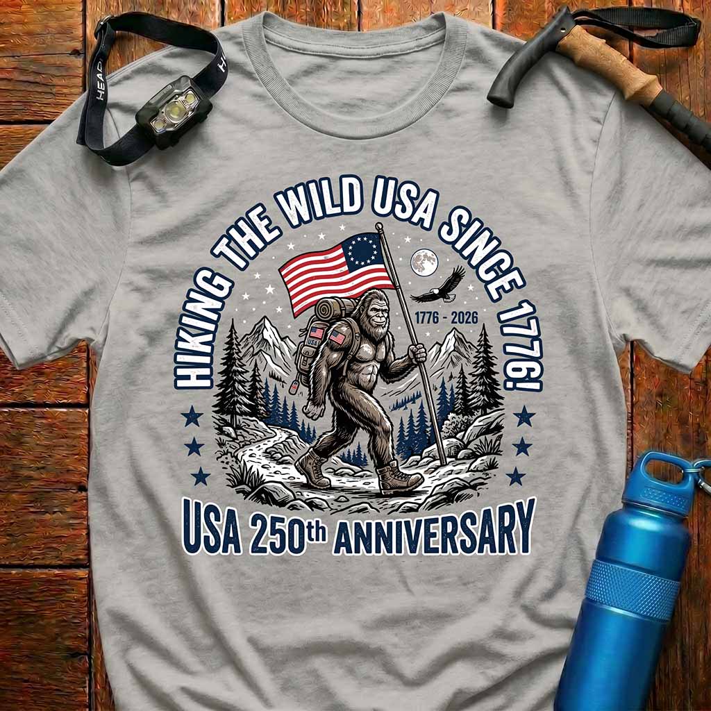 Patriotic Bigfoot 250 Years T-Shirt