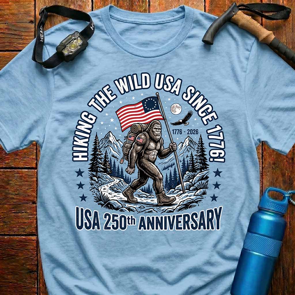 Patriotic Bigfoot 250 Years T-Shirt