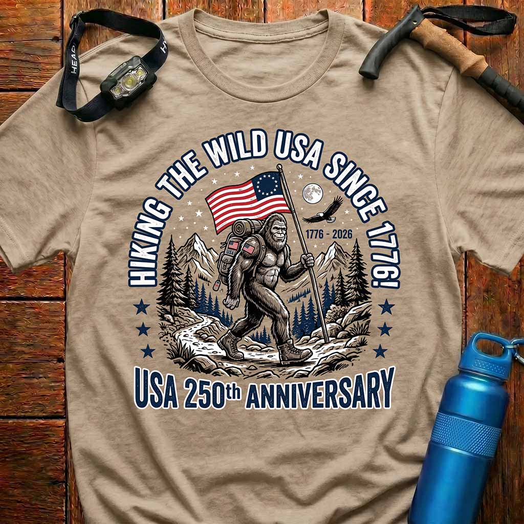Patriotic Bigfoot 250 Years T-Shirt