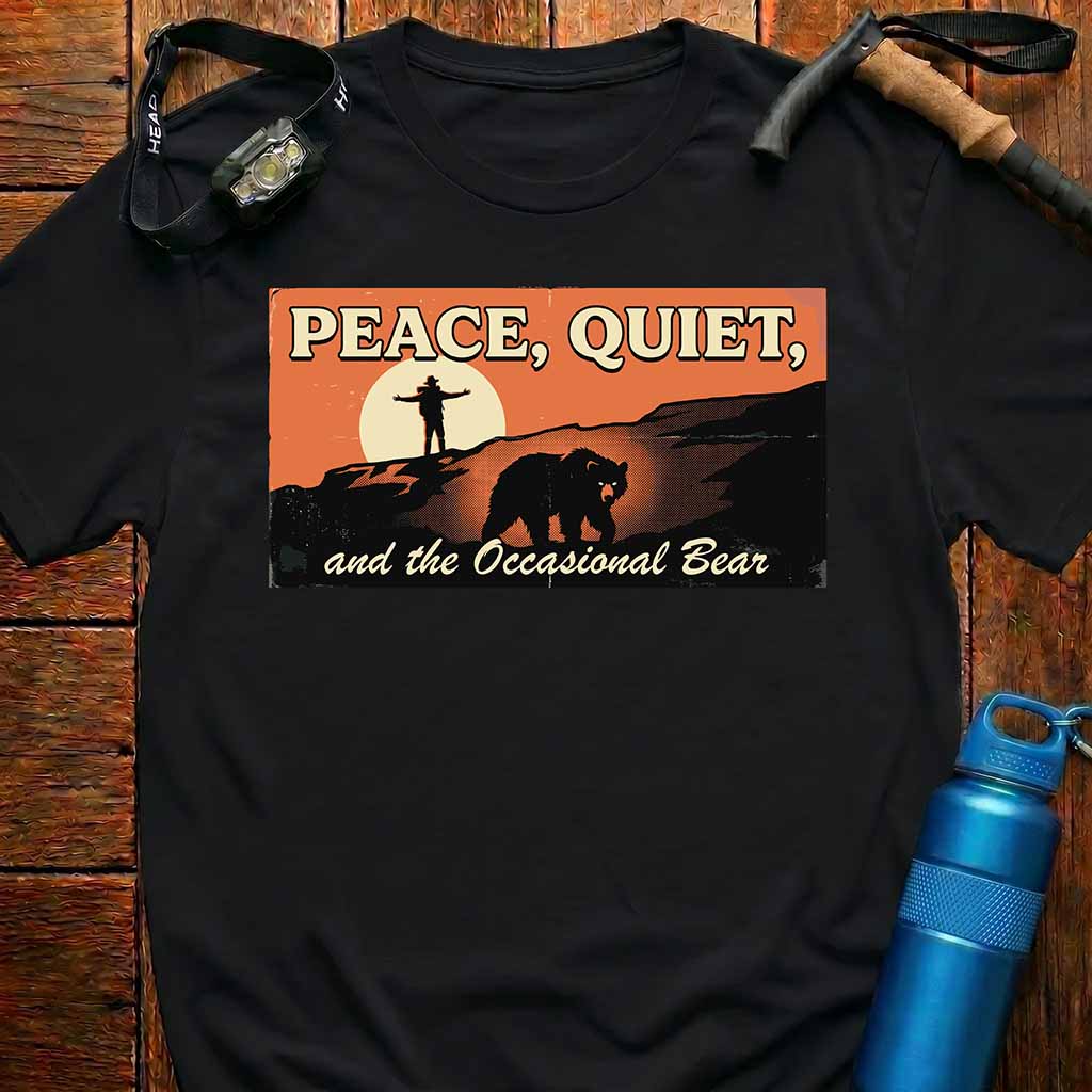 Vintage Peace Quiet Bear T-Shirt