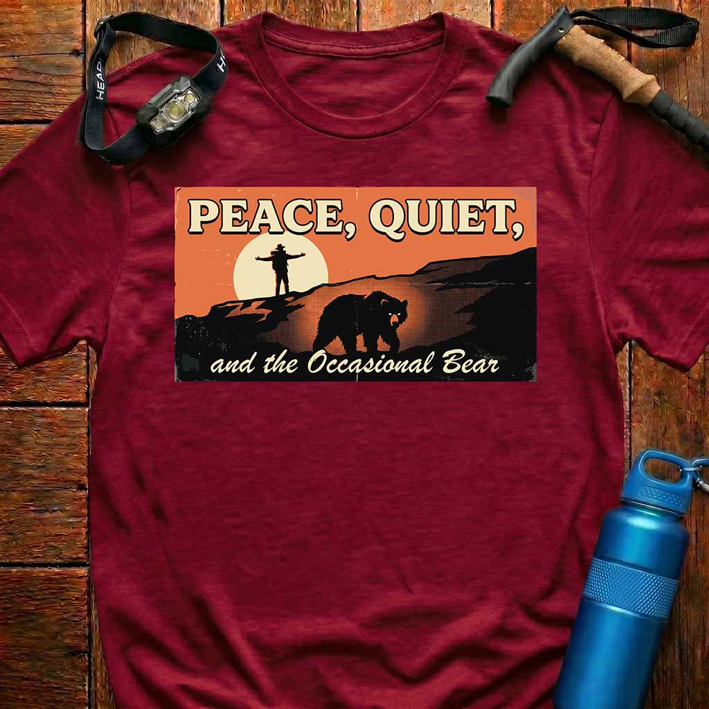 Vintage Peace Quiet Bear T-Shirt