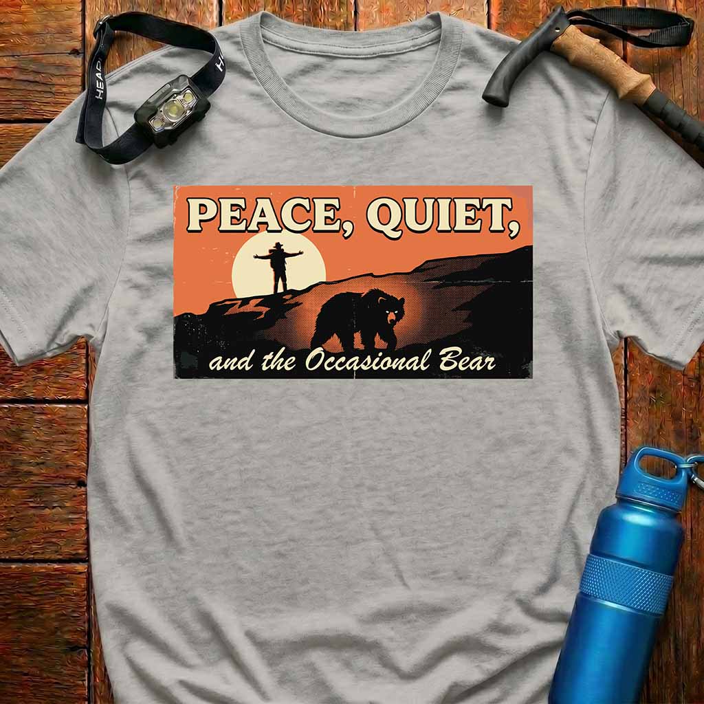 Vintage Peace Quiet Bear T-Shirt