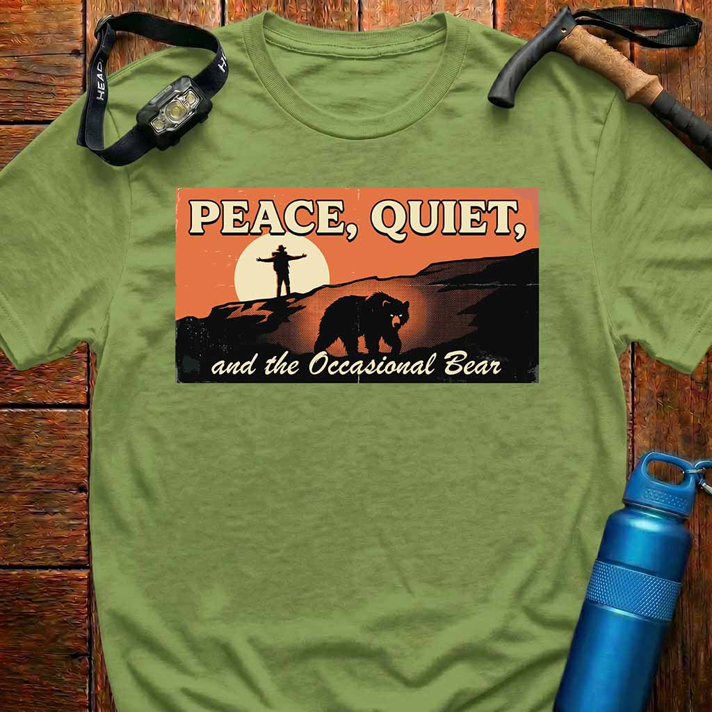 Vintage Peace Quiet Bear T-Shirt