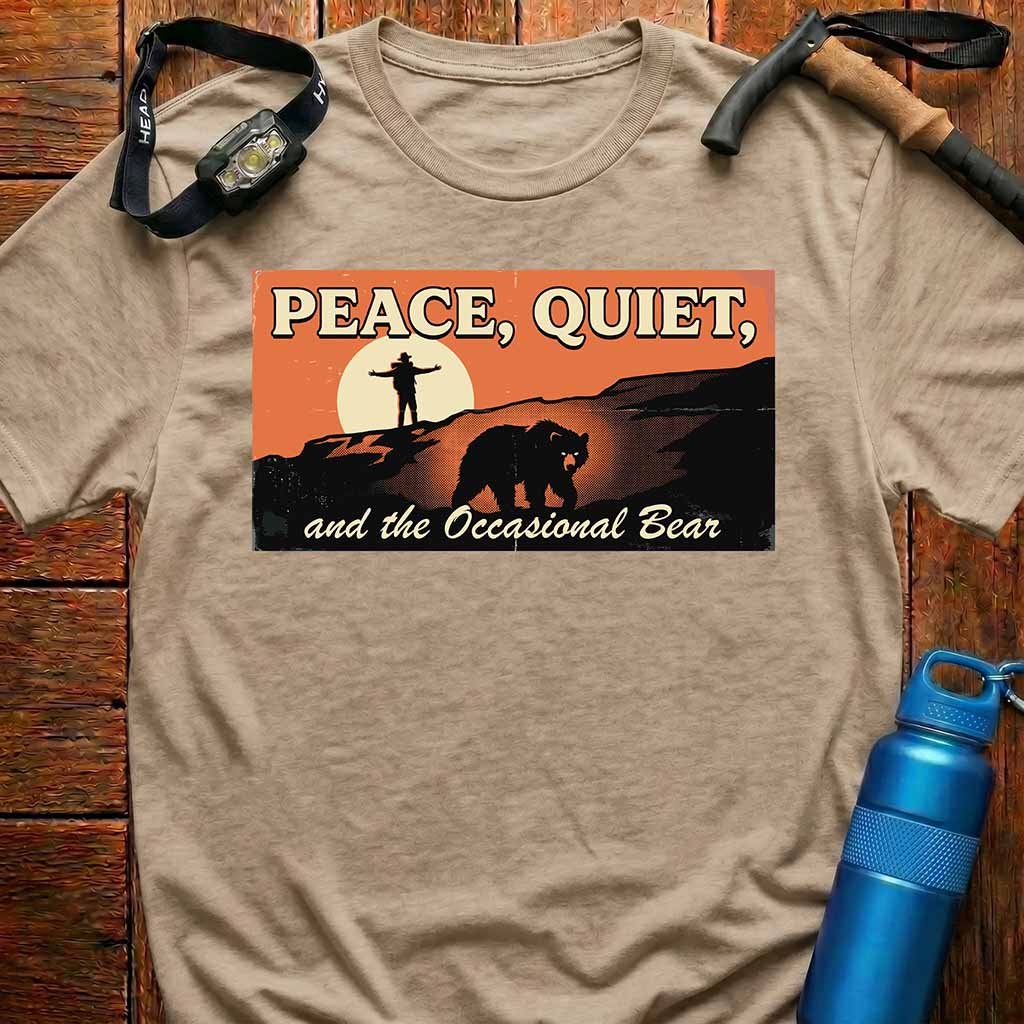 Vintage Peace Quiet Bear T-Shirt