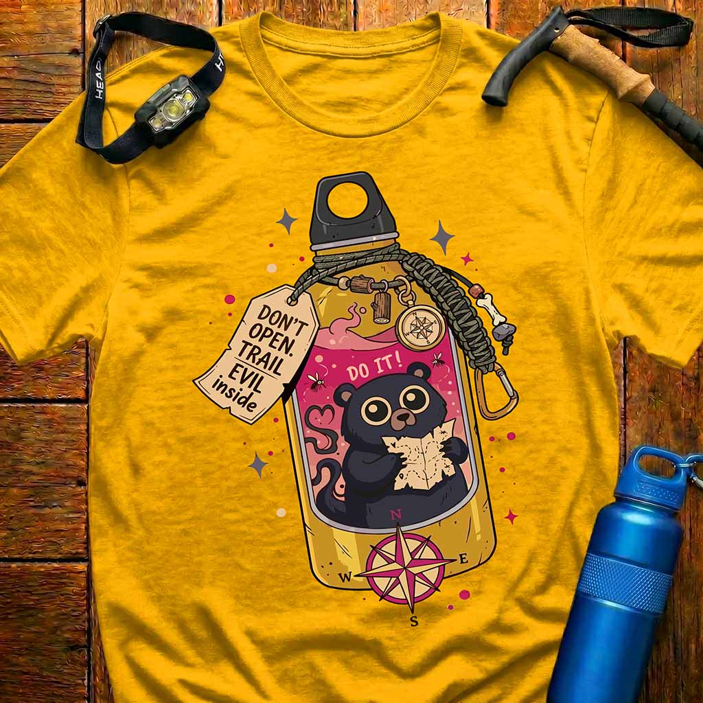 Funny Trail Evil Bear Hiking T-Shirt