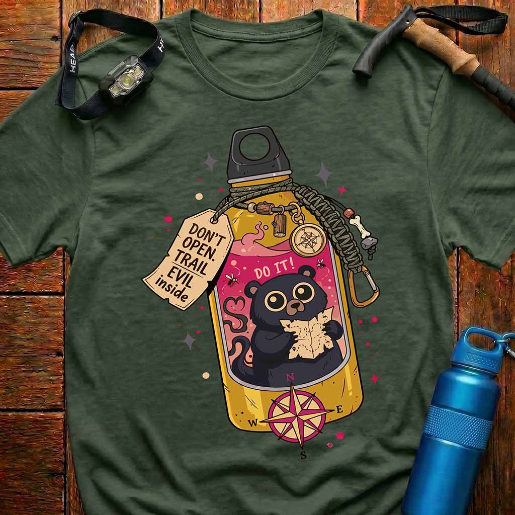 Funny Trail Evil Bear Hiking T-Shirt