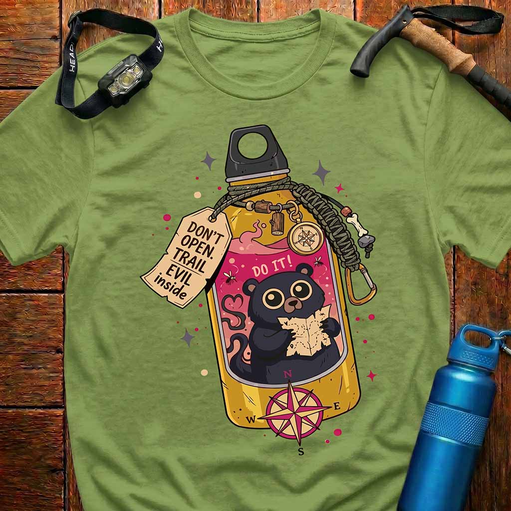 Funny Trail Evil Bear Hiking T-Shirt