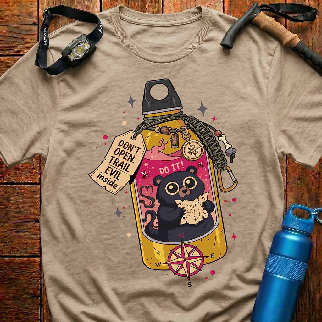 Funny Trail Evil Bear Hiking T-Shirt