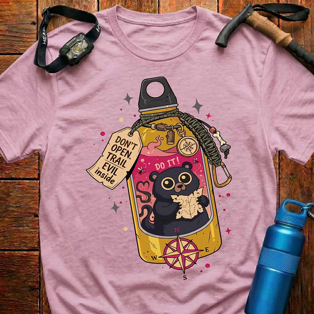 Funny Trail Evil Bear Hiking T-Shirt