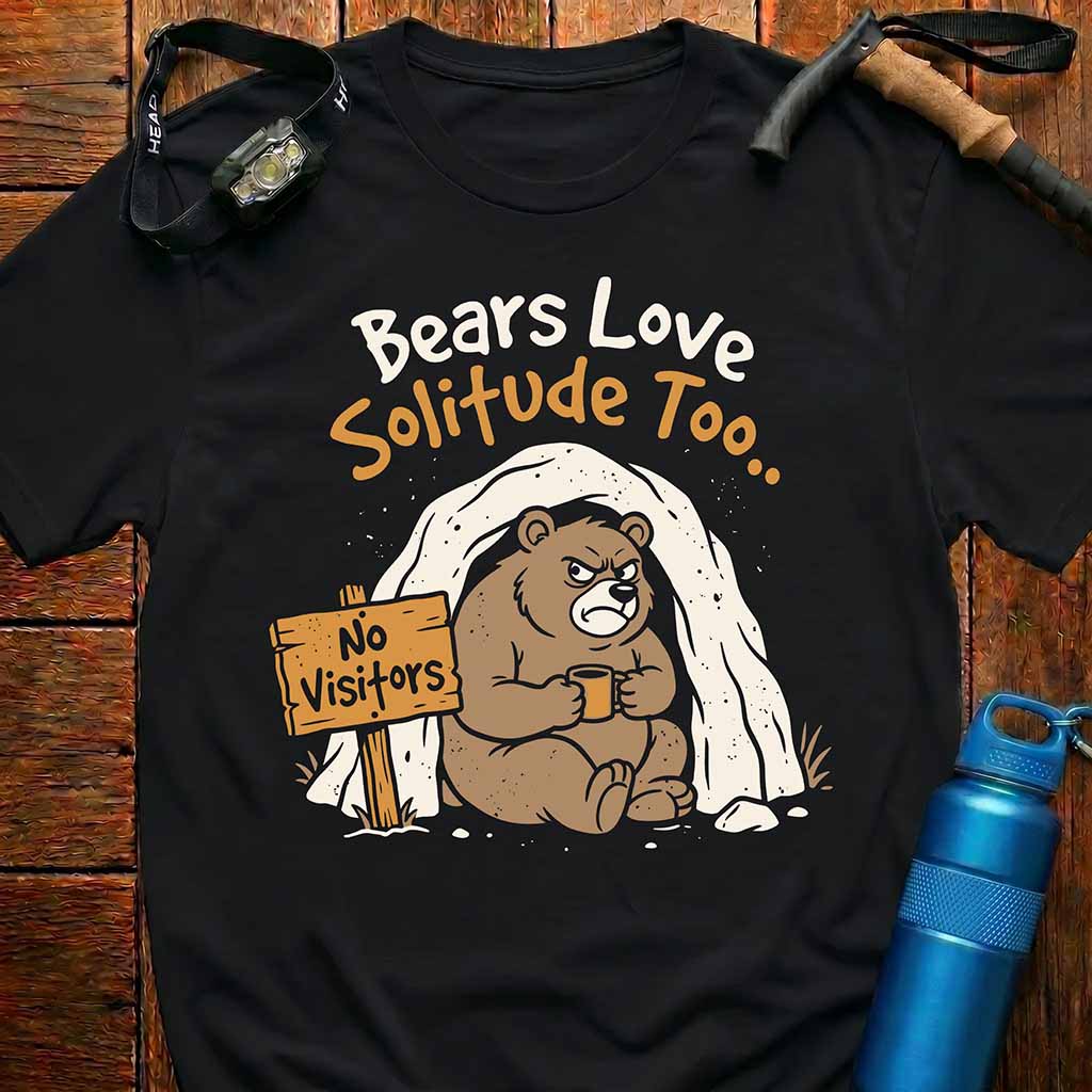 Grumpy Bear in Cave T-Shirt