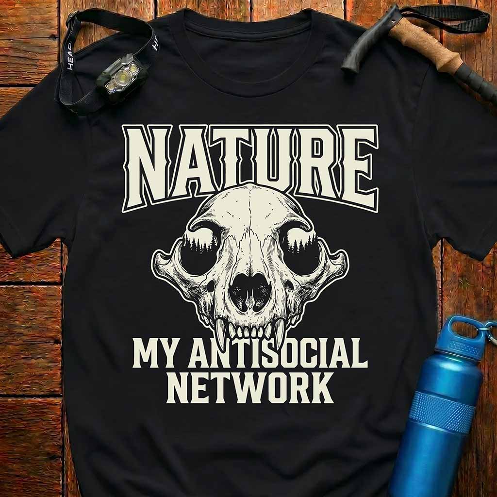 Antisocial Network Bear Skull T-Shirt