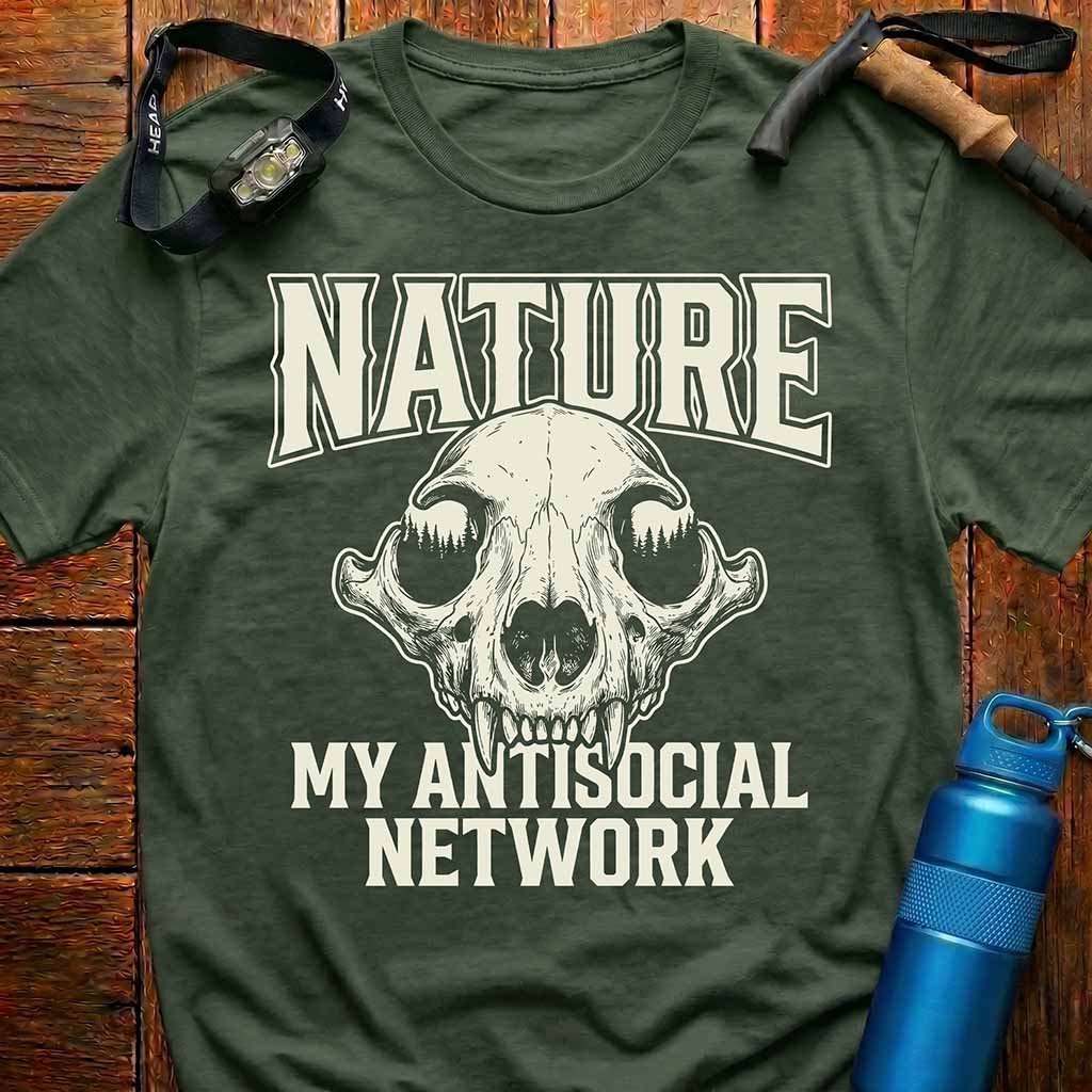 Antisocial Network Bear Skull T-Shirt