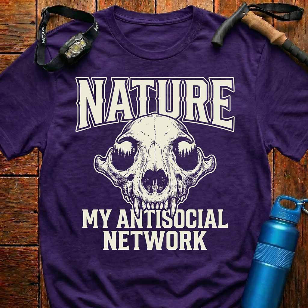 Antisocial Network Bear Skull T-Shirt